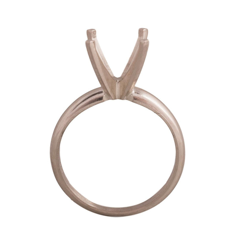 14KW, 14KW/14KY & Platinum Round Solitaire 9mm Center Stone 4-Prong Die Struck - Otto Frei