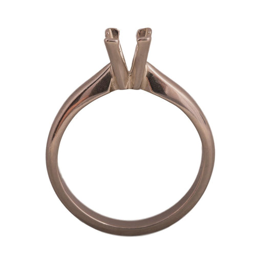 14KW, 14KW/14KY & Platinum Square Solitaire 4.5mm Center Stone 4-Prong V-Ends Die Struck - Otto Frei
