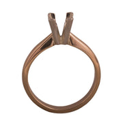 14KW, 14KW/14KY & Platinum Square Solitaire 5.5mm Center Stone 4-Prong V-Ends Die Struck - Otto Frei