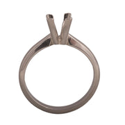 14KW, 14KW/14KY & Platinum Square Solitaire 5mm Center Stone 4-Prong V-Ends Die Struck - Otto Frei