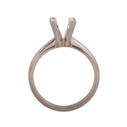 14KW, 14KW/14KY & Platinum Square Solitaire 6.5mm Center Stone 4-Prong V-Ends Die Struck - Otto Frei