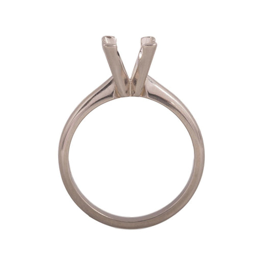 14KW, 14KW/14KY & Platinum Square Solitaire 6.5mm Center Stone 4-Prong V-Ends Die Struck - Otto Frei