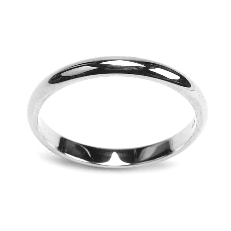 14K & 14KW 2.5mm Half Round Wedding Bands - Otto Frei