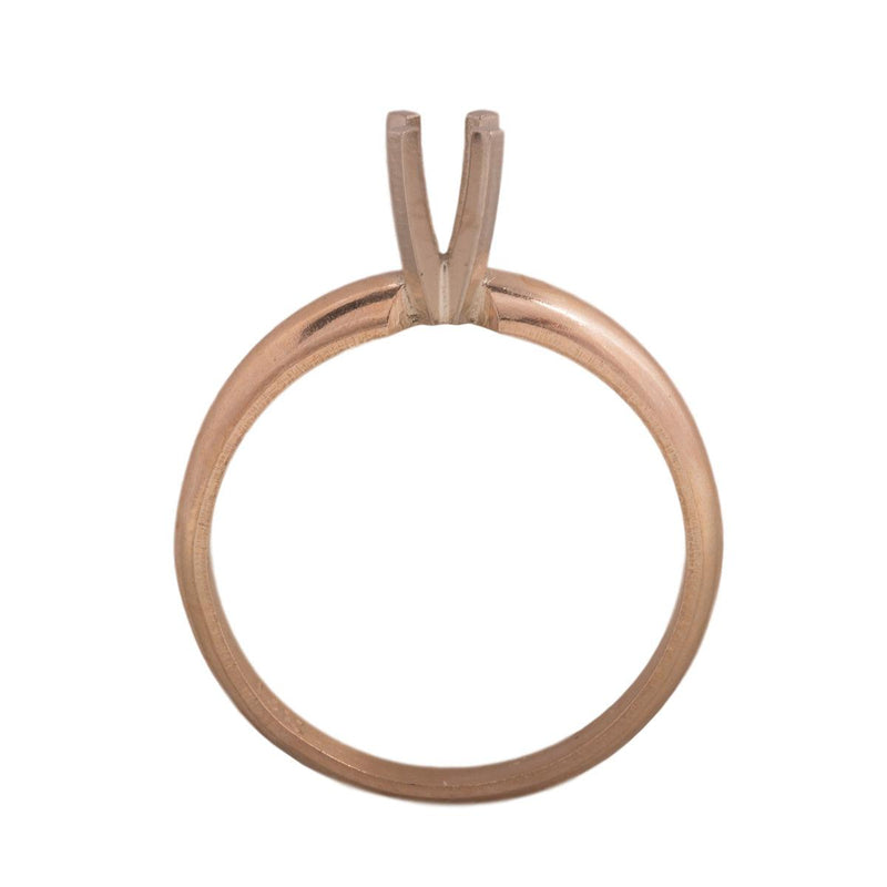 14KW & 14KW/14KY Round Solitaire 3.2mm Center Stone 4-Prong Die Struck - Otto Frei