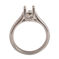 Gold Round Solitaire Criss-Cross Ring Mountings – 5.75mm Center Stone - 18K White
