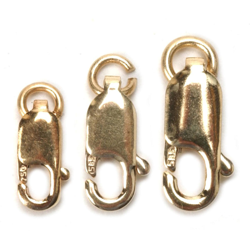 14KW & 18KY Rectangular Lobster Claw with Ring - Otto Frei