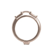 14KW & Platinum Empty Center With 4.25 x 3 x 2mm Tapered Baguette Sides Ring Mountings - Otto Frei