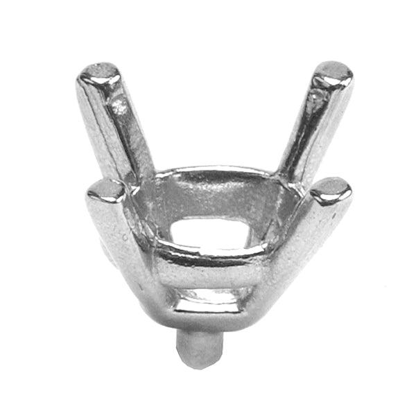 14KW & Platinum Oval with Peg 4-Prong Cast - Otto Frei