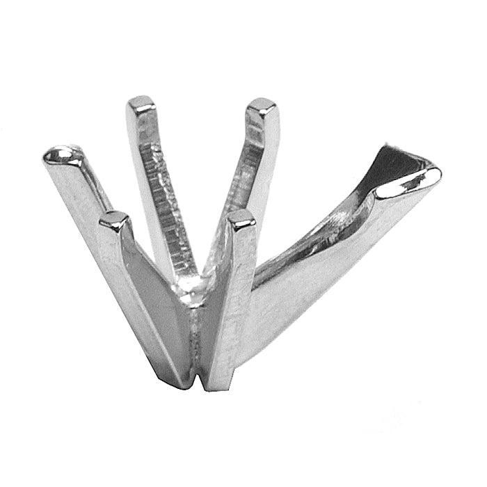 14KW & Platinum Pear V-End 6-Prong Die Struck - Otto Frei