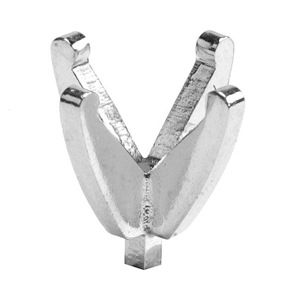 14KW & Platinum Round High Base with Peg 4-Prong Die Struck - Otto Frei