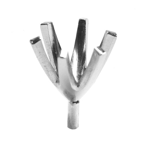 14KW & Platinum Round One Piece with Peg 6-Prong Die Struck - Otto Frei