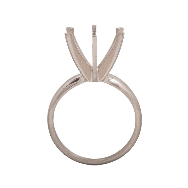 14KW & Platinum Round Solitaire 9.5mm Center Stone 6-Prong Die Struck - Otto Frei