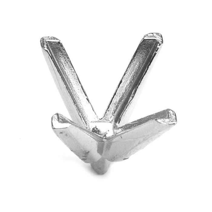 14KW & Platinum Square Tapered V-End with Peg 4-Prong Cast - Otto Frei