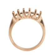 14KW Round 3.2mm 5-Stone Criss-Cross Ring Mountings - Otto Frei