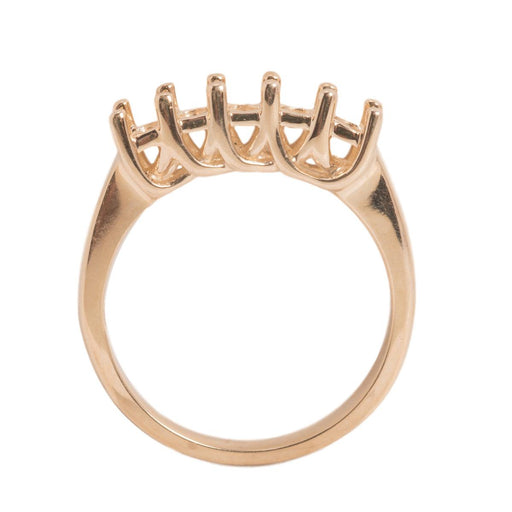 14KW Round 3.2mm 5-Stone Criss-Cross Ring Mountings - Otto Frei