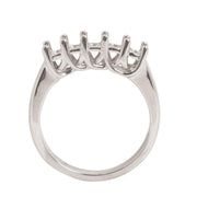 14KW Round 3.2mm 5-Stone Criss-Cross Ring Mountings - Otto Frei