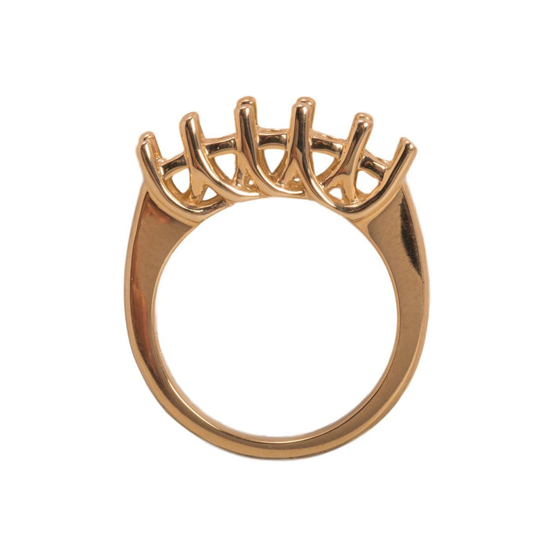 14KW Round 3.8mm 5-Stone Criss-Cross Ring Mountings - Otto Frei