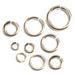 14KW Round Click & Lock Jump Rings-Sold by the Piece - Otto Frei