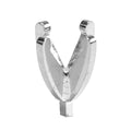 Montatura rotonda a 4 griffe per pietre piccole in oro bianco 14K, con gambo e ottenuta per stampaggio - 14K Bianco / .01ct (1.25mm)