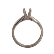 14KW/14KY & Platinum Round Solitaire 5mm Center Stone 4-Prong Extra Heavy Die Struck - Otto Frei