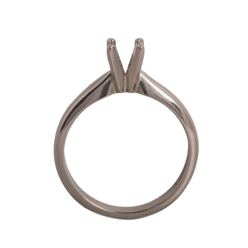 14KW/14KY & Platinum Round Solitaire 5mm Center Stone 4-Prong Extra Heavy Die Struck - Otto Frei