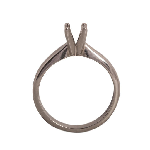 14KW/14KY & Platinum Round Solitaire 5mm Center Stone 4-Prong Extra Heavy Die Struck - Otto Frei