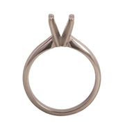 14KW/14KY & Platinum Round Solitaire 6.5mm Center Stone 4-Prong Extra Heavy Die Struck - Otto Frei