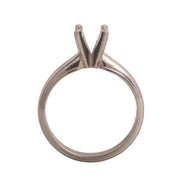 14KW/14KY & Platinum Round Solitaire 6mm Center Stone 4-Prong Extra Heavy Die Struck - Otto Frei