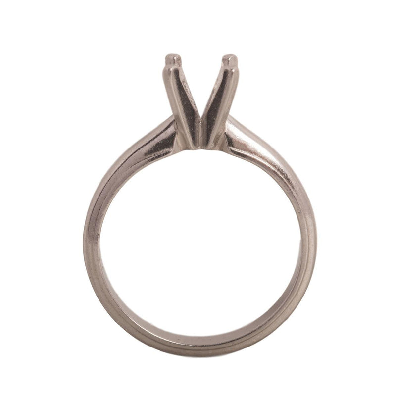 14KW/14KY & Platinum Round Solitaire 6mm Center Stone 4-Prong Extra Heavy Die Struck - Otto Frei