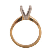 14KW/14KY & Platinum Round Solitaire 7mm Center Stone 4-Prong Extra Heavy Die Struck - Otto Frei