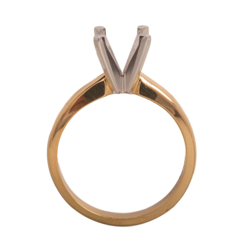 14KW/14KY & Platinum Round Solitaire 7mm Center Stone 4-Prong Extra Heavy Die Struck - Otto Frei