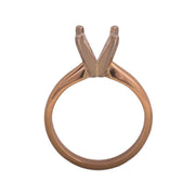 14KW/14KY & Platinum Round Solitaire 8mm Center Stone 4-Prong Extra Heavy Die Struck - Otto Frei