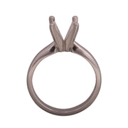 14KW/14KY & Platinum Round Solitaire 8mm Center Stone 4-Prong Extra Heavy Die Struck - Otto Frei