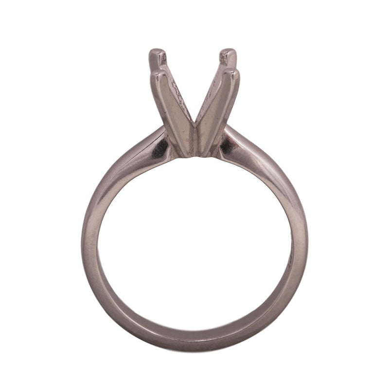 14KW/14KY & Platinum Round Solitaire 8mm Center Stone 4-Prong Extra Heavy Die Struck - Otto Frei