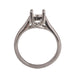 14KY, 14KW, 18KW, Platinum Round Solitaire Criss-Cross Ring Mountings-Round 6.5mm Center Stone - Otto Frei