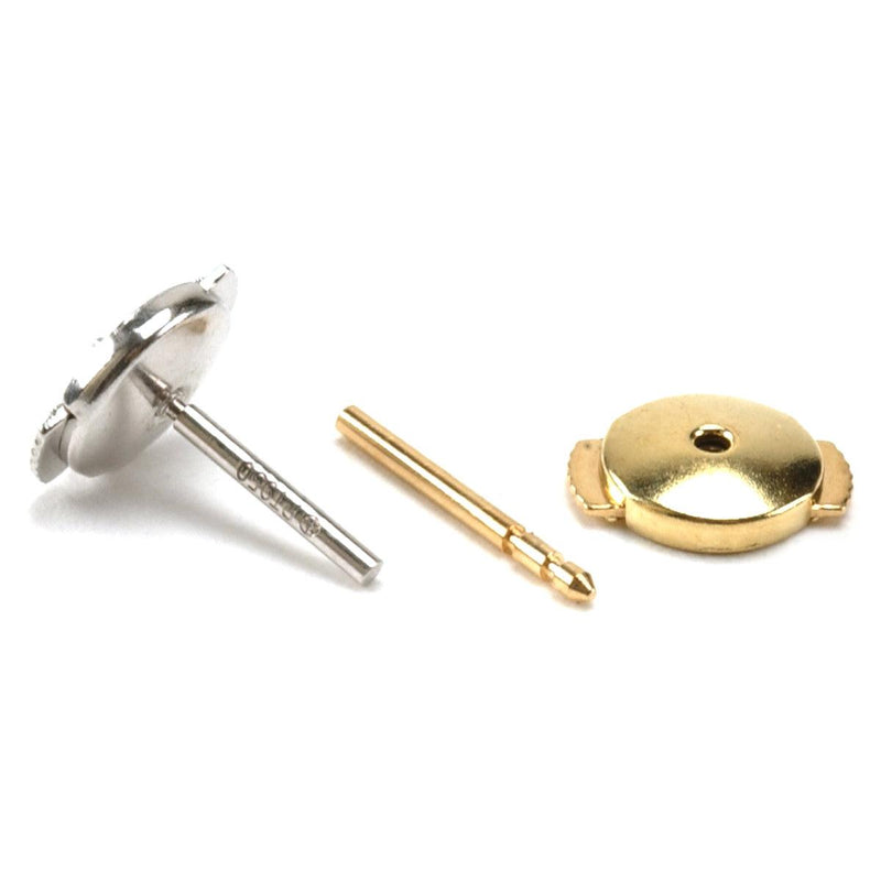 14KY, 14KW, 18KY, 18KW & Platinum 6.1mm Guardian Positive Locking Post & Backs Sets - Otto Frei