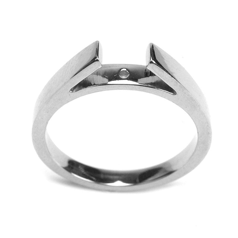 14KY, 14KW, 18KY, 18KW & Platinum Cathedral Semi-Mounts Flat Sides - Otto Frei