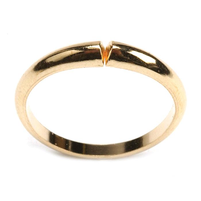 14KY, 14KW, 18KY, 18KW & Platinum Half Round with Flat Ends - Otto Frei