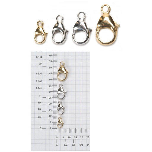 14KY, 14KW, 18KY, 18KW & Platinum Oval Lobster Claw Clasps - Otto Frei