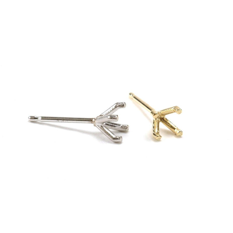 14KY, 14KW, 18KY, 18KW & Platinum Princess-Square Cocktail 4 Prong Cast - Otto Frei