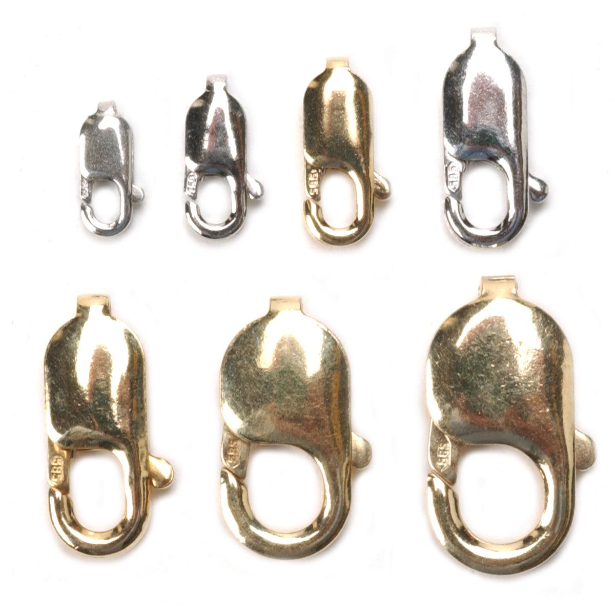 Rectangular Lobster Claw Clasps | Gold & Platinum: Otto Frei