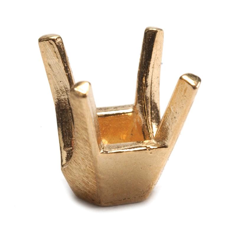 14KY, 14KW, 18KY, 18KW & Platinum Round Heavy Flat Base 4-Prong Cast - Otto Frei