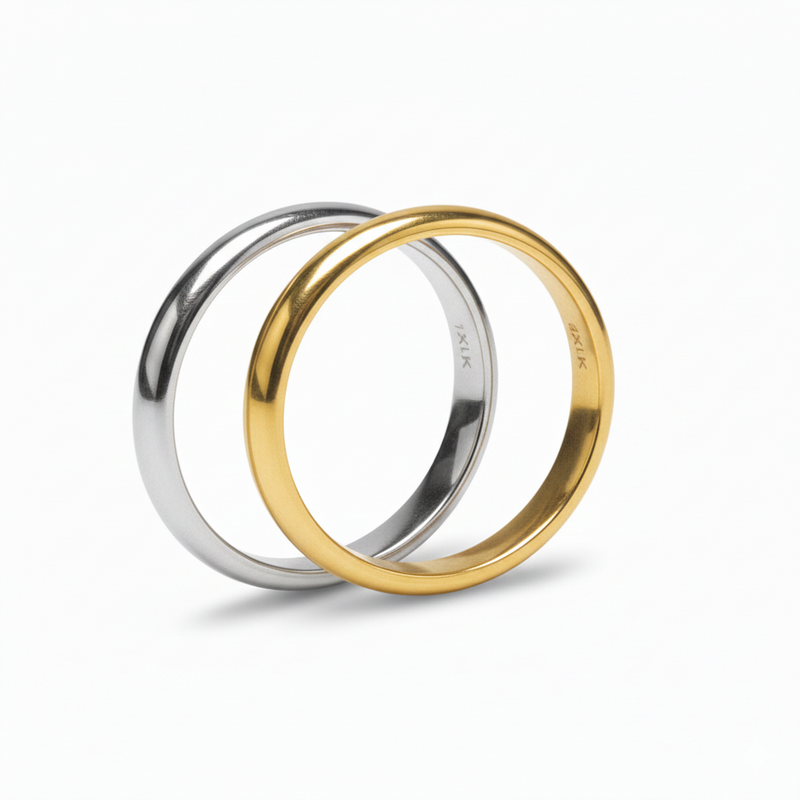 Goldene 2,5mm Halbrund Eheringe