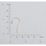 14KY, 14KW & 18KW Shepherd Hook Earring Wire .030" With Open Ring - Otto Frei