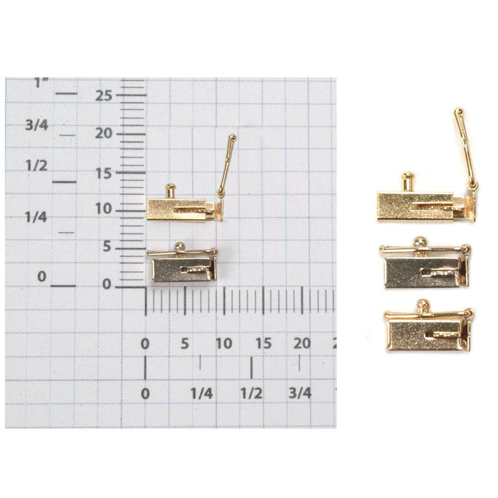 14KY, 14KW & 18KY Closed Box Solder On Clasps-3.0mm - Otto Frei