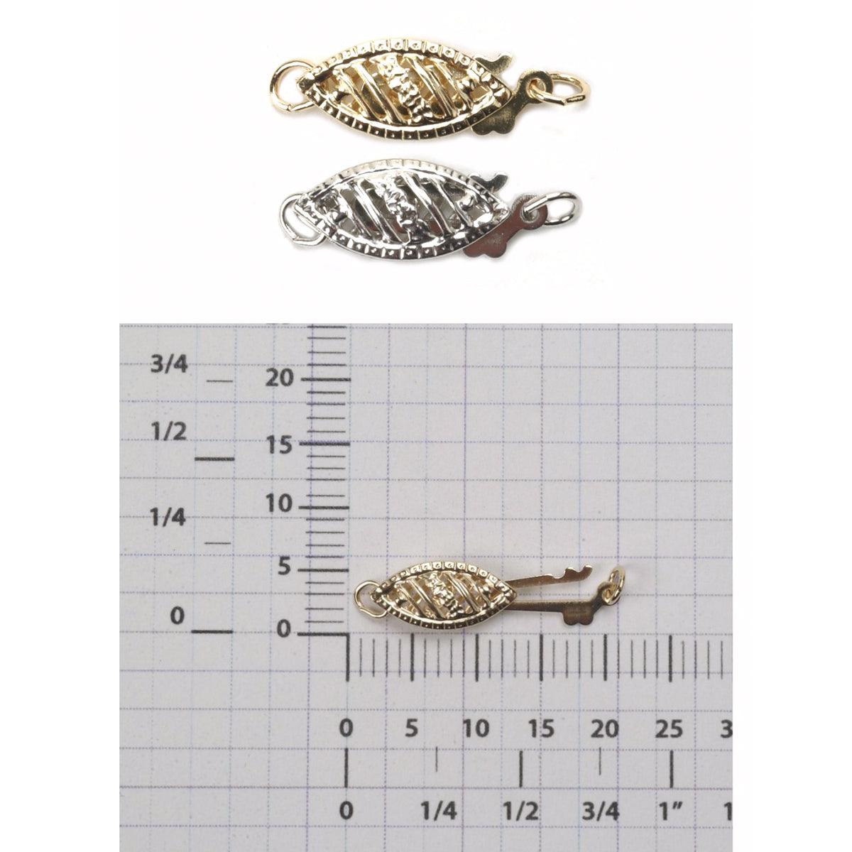 Gold Filigree Pearl Clasp 13.25x5.5mm | 14K & 18K — Otto Frei