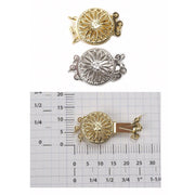 14KY, 14KW & 18KY Round Filigree 3-Strand Pearl Clasp - Otto Frei