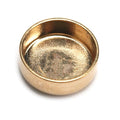 Runde Goldfassung, niedrige Basis, Krappenfassung, massive Rückseite, geprägt - 14K Gelb / 3,5 mm