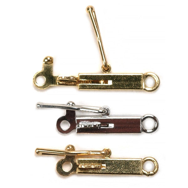 アクセサリー tolucky198553 14KY, 14KW & 18KY Square Box Clasp 2.2mm x 8.0mm | OttoFrei.com