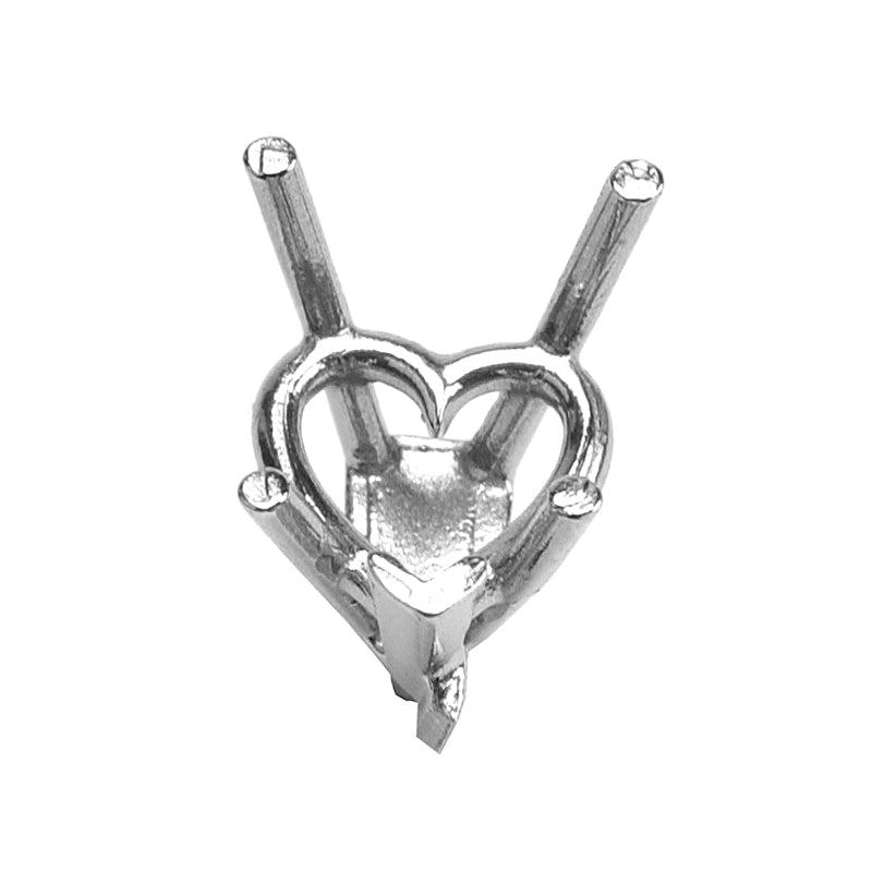 14KY, 14KW & Platinum Heart Center Head with Peg 5-Prong Cast - Otto Frei